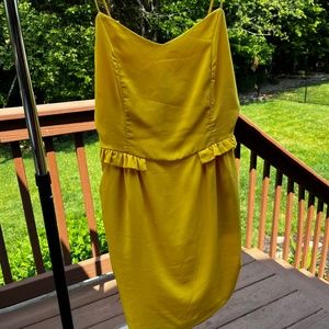 Yellow Spaghetti Strap Dress